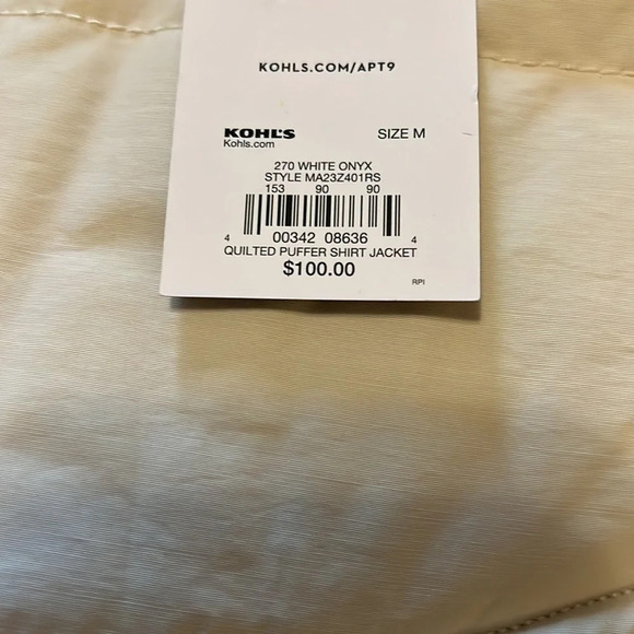 Mens Apt 9 Puffer style Shacket - Picture 5 of 5